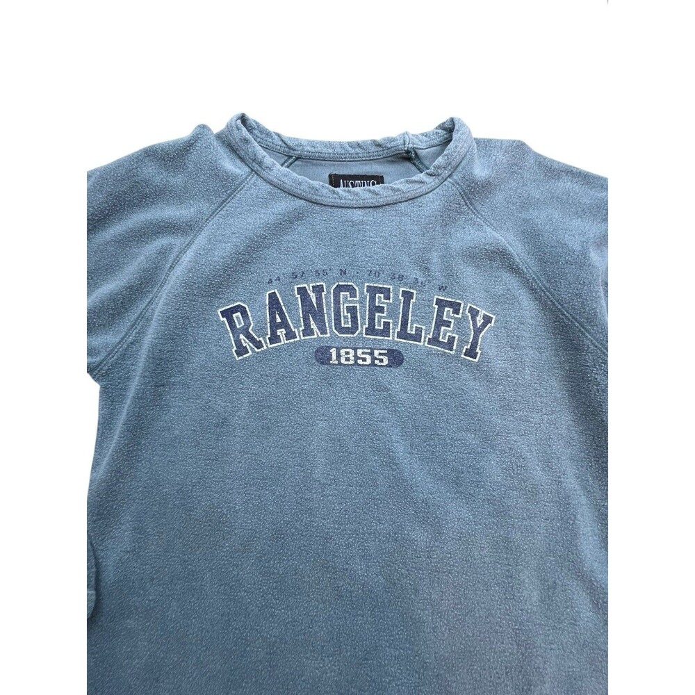 Austins Inc RANGELEY 1855 Maine Sweatshirt Tag Size medium aqua blue cozy spirit
